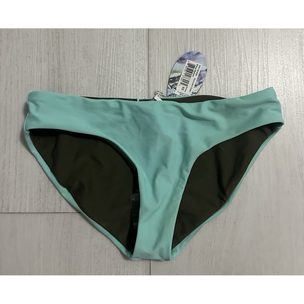 prAna Breya Reversible Bikini Bottom Swim Sz‎ XS - Succulent Green Color